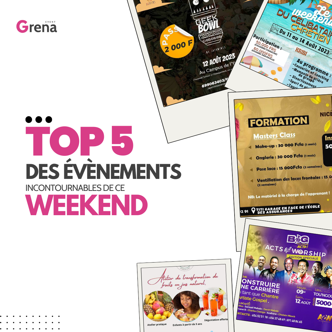 5 évènements incontournables de ce weekend