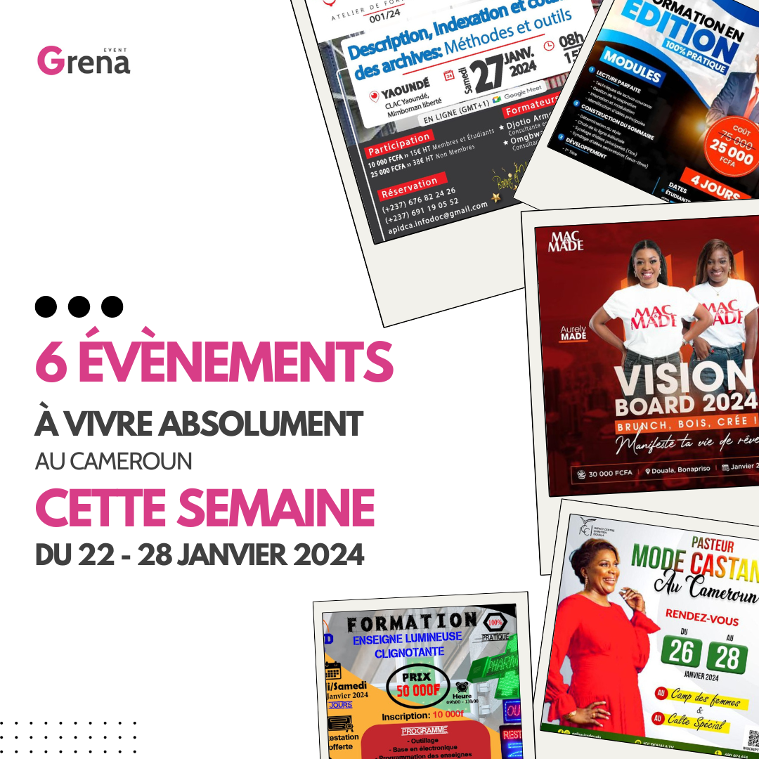 6 évènements à ne pas manquer cette semaine au Cameroun