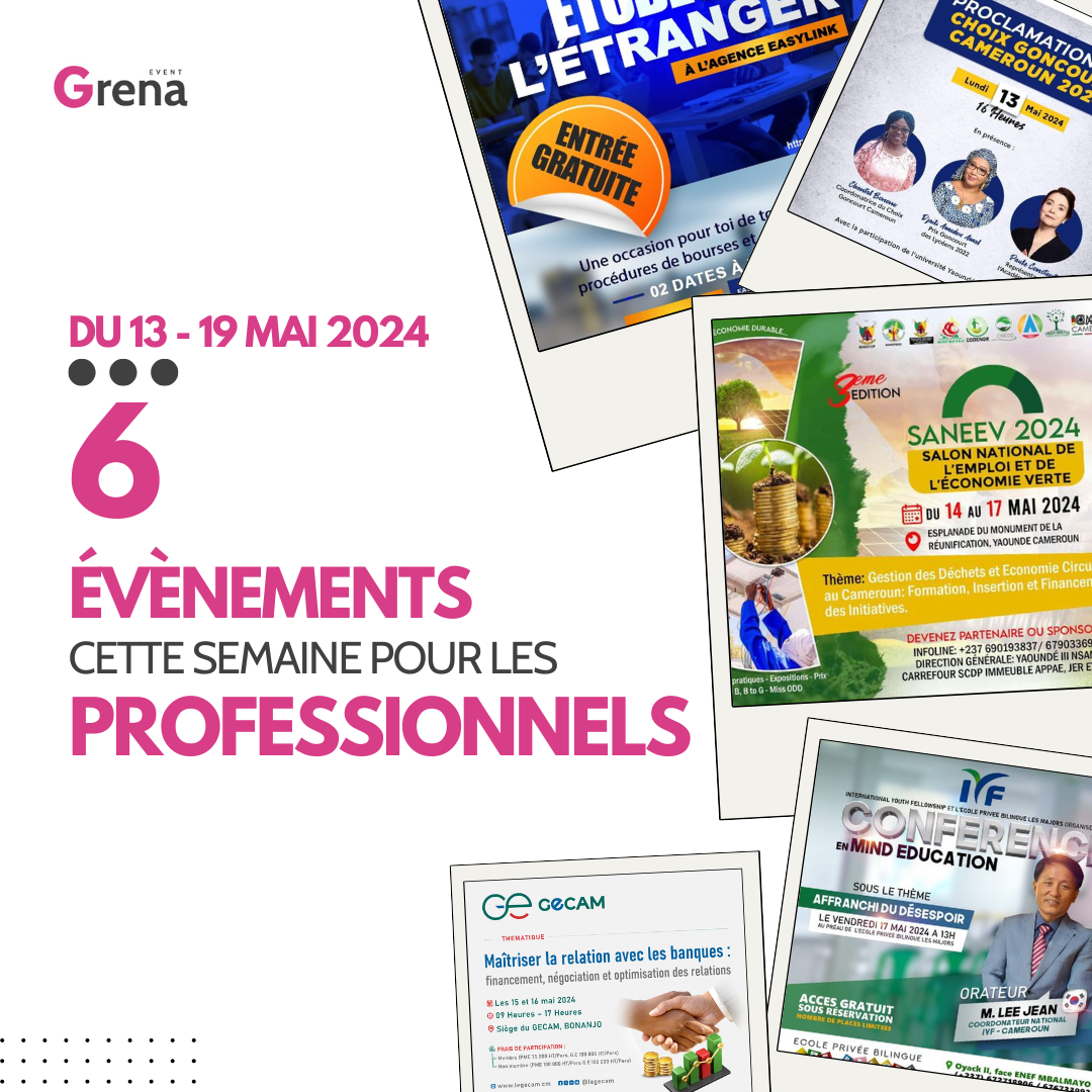 Agenda de la semaine du 13 au 19 mai